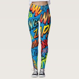 Leggings Sonidos de arte pop de cómic