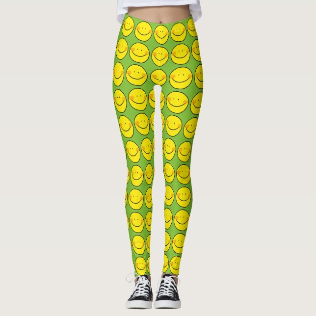 Leggings sonrisa amarilla feliz (Anverso)