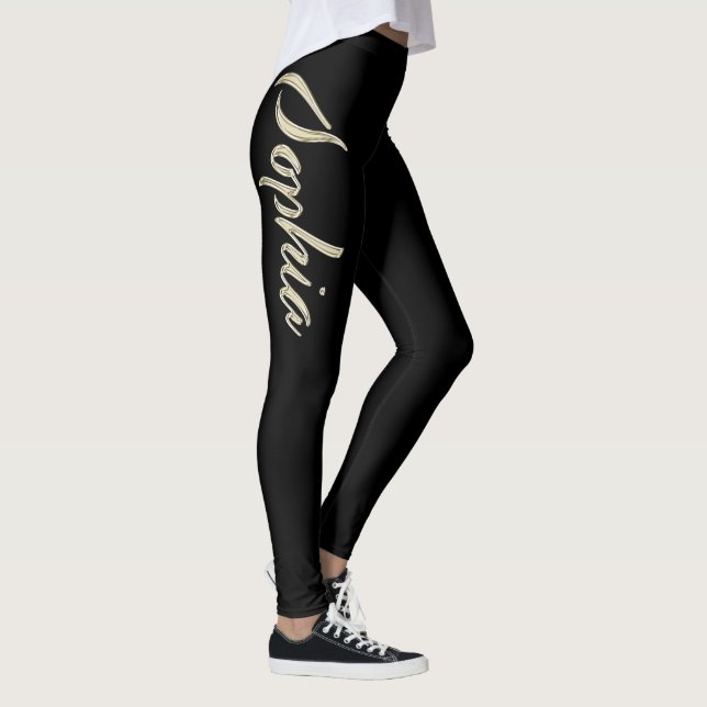 Leggings Sophia white gold Handwriting Hose (Derecha)
