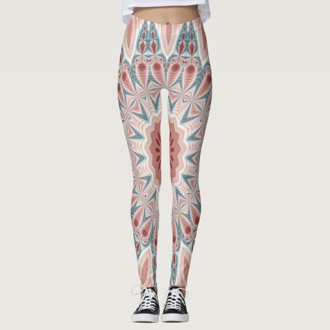 Leggings Sorprendente arte fractal moderno Kaleidoscope Man (Anverso)