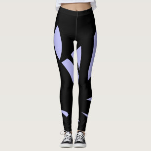 Leggings Sorprendente arte moderno negro y lavanda