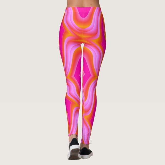 Leggings Sorpresa de Sherber en rosa y el naranja (Reverso)