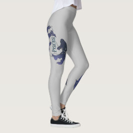 Leggings Soy Chica de Pisces. Pisces Zodiac Rótulo Leggi
