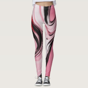 Leggings Spandex rosa abstracto de 20125