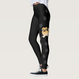 Leggings Spaniel Tibetano Sable Cervatillo Perro De Dibujos
