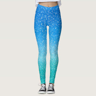 Leggings Sparkle Ombre purpurina azul y verde