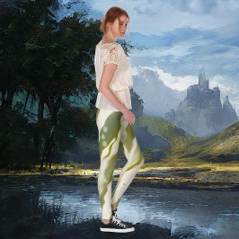 Leggings Sparkling Green Creative Flow Resumen Arte