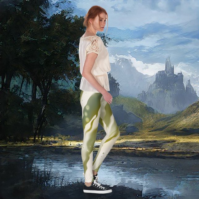 Leggings Sparkling Green Creative Flow Resumen Arte (Subido por el creador)