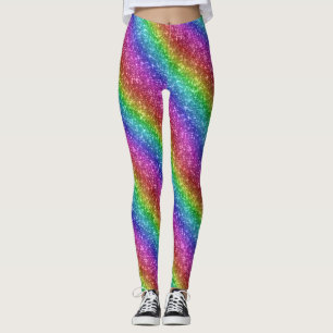 Leggings Sparkly Rainbow Purpurina