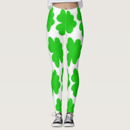 Leggings Sparkly shamrock afortunado clover St. Patrick's D