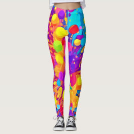Leggings Spatter de color vibrante