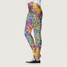 Leggings Splash de color hippie de Mandala trippy y psicodé