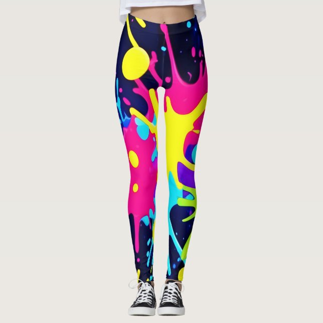 Leggings Splash de color vibrante (Anverso)
