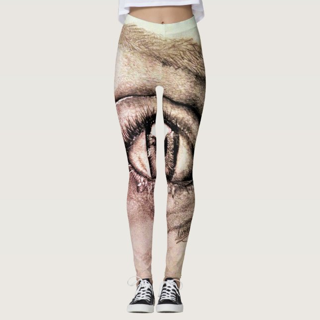Leggings SplendidLee - Esbozo ocular Arte Imprimir Leggenci (Anverso)