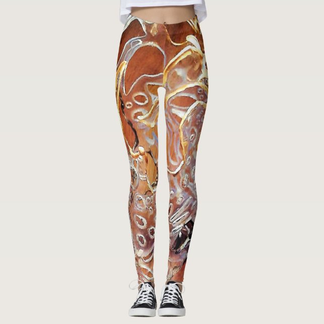 Leggings SplendidLee - Leyendas de impresión de arte superi (Anverso)
