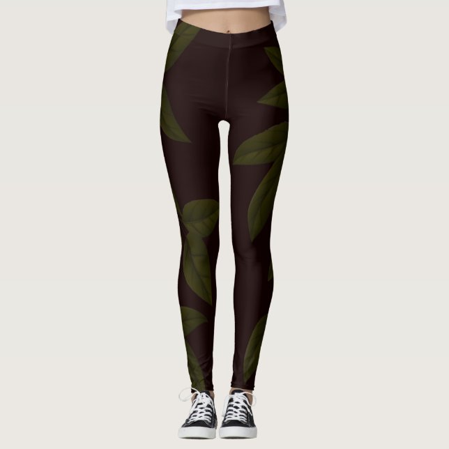Leggings SPNP_Green_Leaves_Leggings (Anverso)