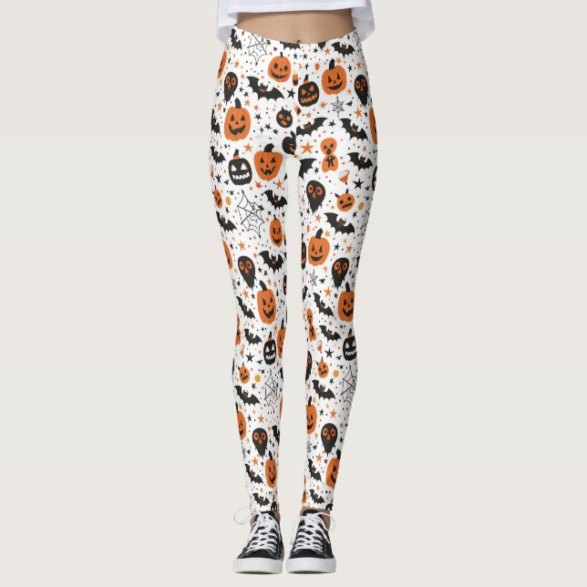 Leggings Spooky Cute Halloween Pattern  (Anverso)
