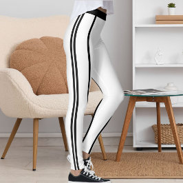 Leggings Sports Women Modern Cute Elegant Classic Stripes