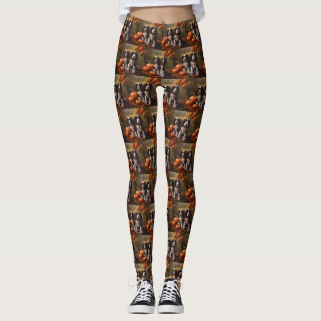 Leggings Springer Spaniel Puppy Autumn Delight Pumpkin (Anverso)