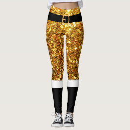 Leggings Sra. Santa Claus Gold purpurina