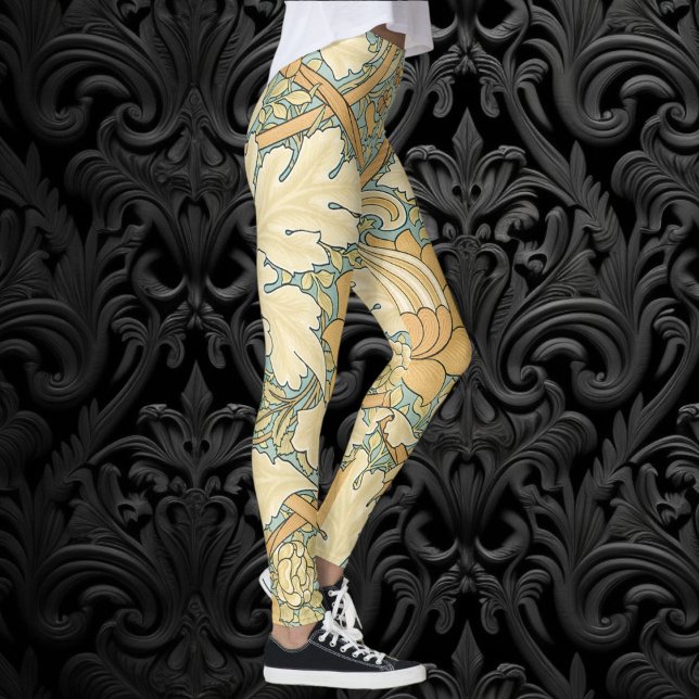 Leggings St. James de William Morris, Hojas de Acanto (St. James by William Morris, Textile Pattern Leggings)