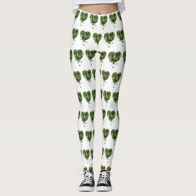Leggings St. Patrick's Clover Heart (Anverso)