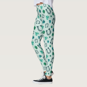 Leggings St. Patricks Day Horse Shoe Shamrock