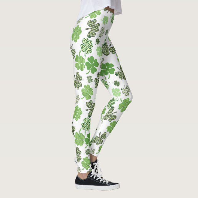 Leggings St Patrick's Day Shamrock & Clover (Derecha)
