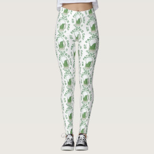 Leggings st patricks piernas de cerveza verde angustiadas