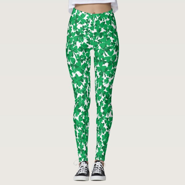 Leggings St Pattys Day Shamrocks (Anverso)