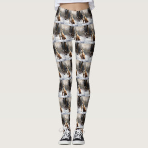 Leggings Staffordshire Bull Terrier Deja Que Nieva Navidade