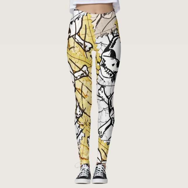 Leggings Stamp Skull (Anverso)