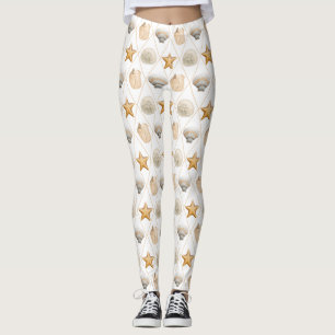 Leggings Starfish y Seasheles costeros
