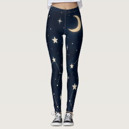 Leggings Starry Constellation Sky - Patrón nocturno celesti