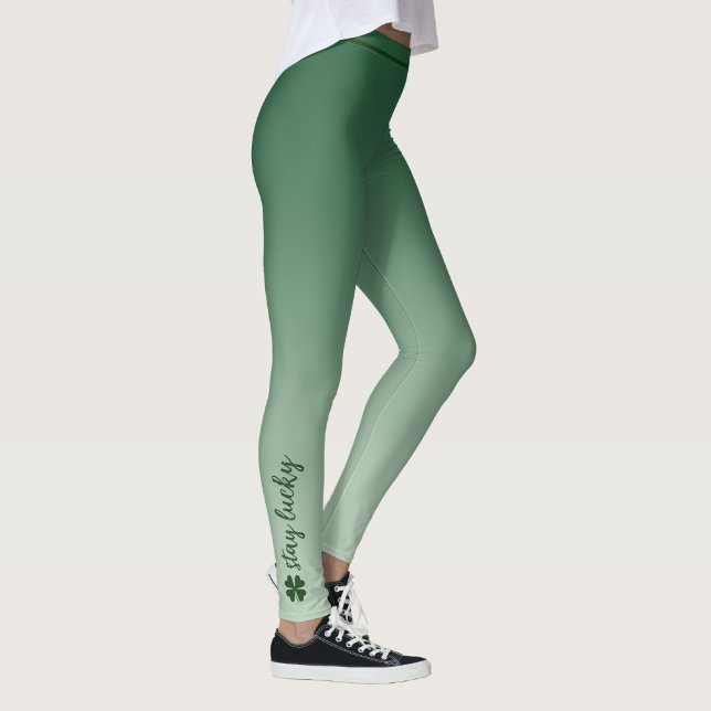 Leggings Stay Lucky Shamrock Irish Green (Subido por el creador)