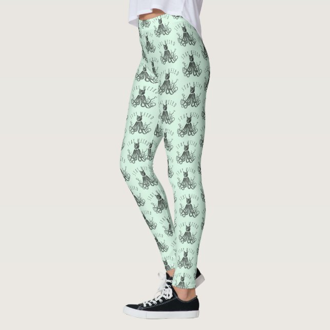 Leggings Stay Weird Catopus Cat and Octopus Mashup (Izquierda)