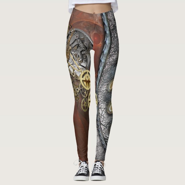 Leggings Steampunk en cuero (Anverso)