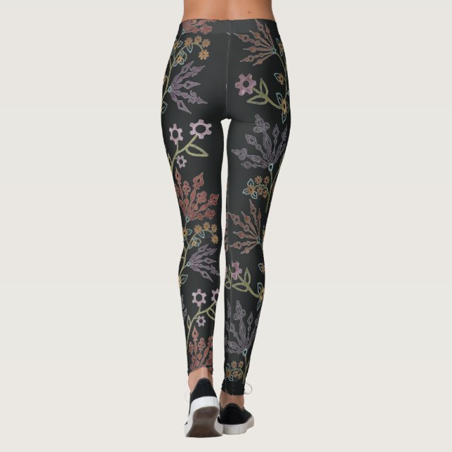 Leggings Steampunk Floral Lace (Reverso)