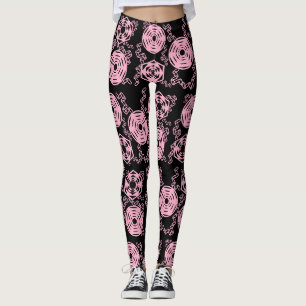 Leggings Steampunk Pink/Black Gears Cañones Industriales Mo