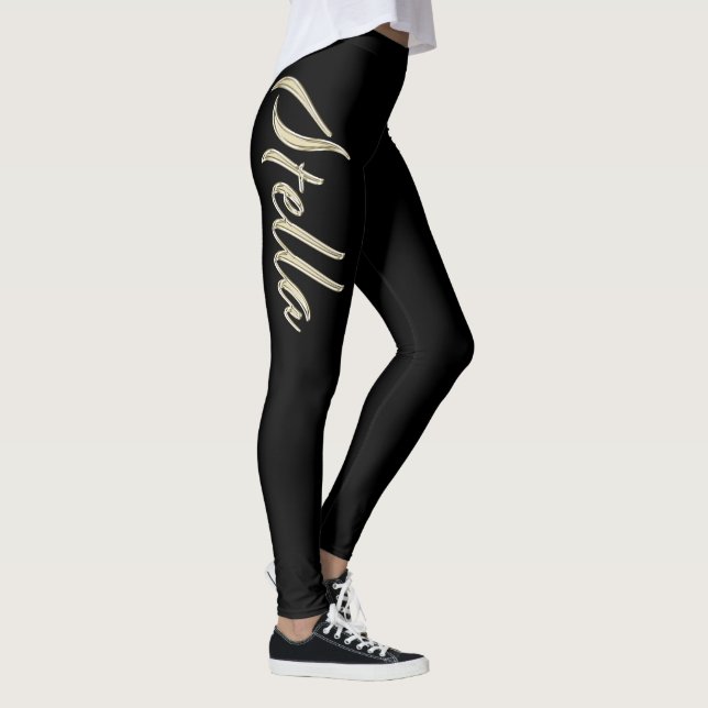 Leggings Stella white gold Handwriting Hose (Derecha)