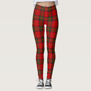 Leggings Stewart / Stuart tartan rojo platillo verde