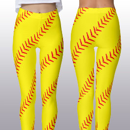 Leggings Stitches De Fastpitch Amarillo Luminoso (Vigas)