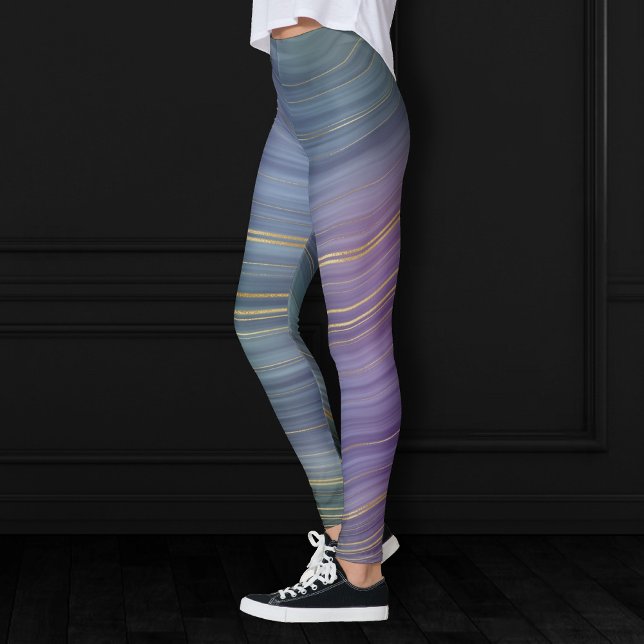 Leggings Strata de Guay | Hermosa morada azul y agato de or (Subido por el creador)