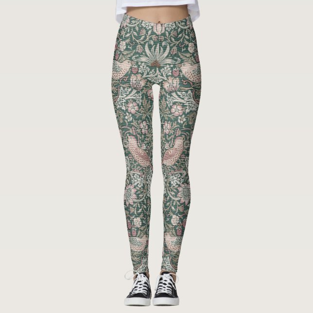 Leggings Strawberry Thief, William Morris (Anverso)