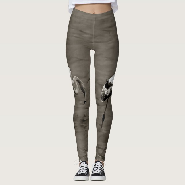 Leggings Strutt Como Un Flamingo Artístico Juvenil En Gre (Anverso)