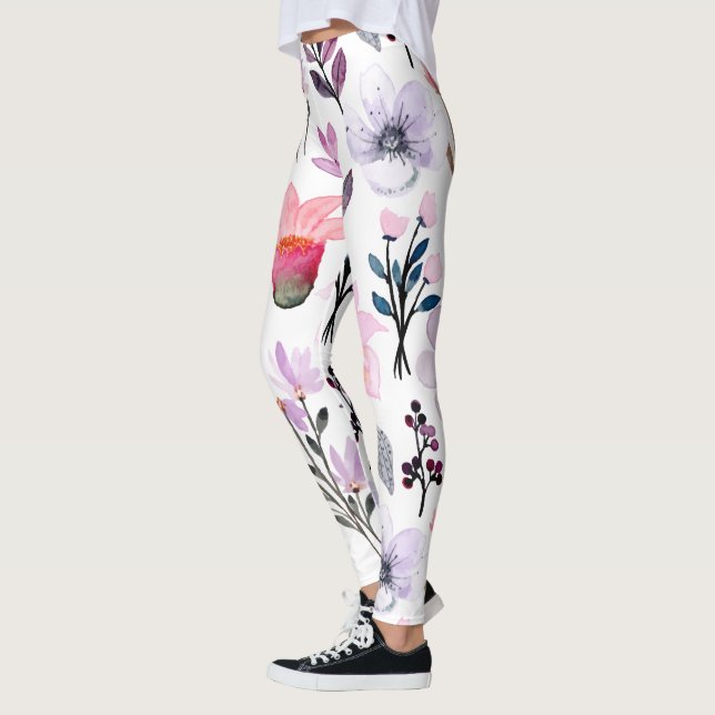 Leggings stylish colorful flowers pattern (Izquierda)