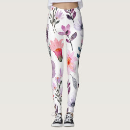 Leggings stylish colorful flowers pattern