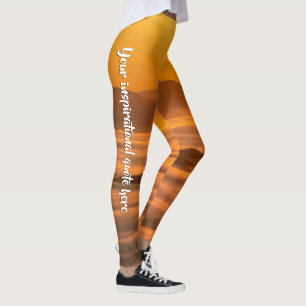 Leggings Su personalizado de texto amanecer por encima del 