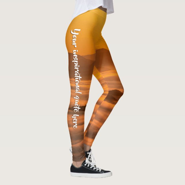 Leggings Su personalizado de texto amanecer por encima del  (Derecha)