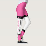 Leggings Su última gira disco, fiesta de Bachelorette<br><div class="desc">Celebre con estilo estas leggings personalizados perfectas para su fiesta de soltera con temática de vaquera en la discoteca. Tienen un esquema de color rosa,  negro y blanco con su propio mensaje personalizado corriendo por el lado de cada pierna.</div>